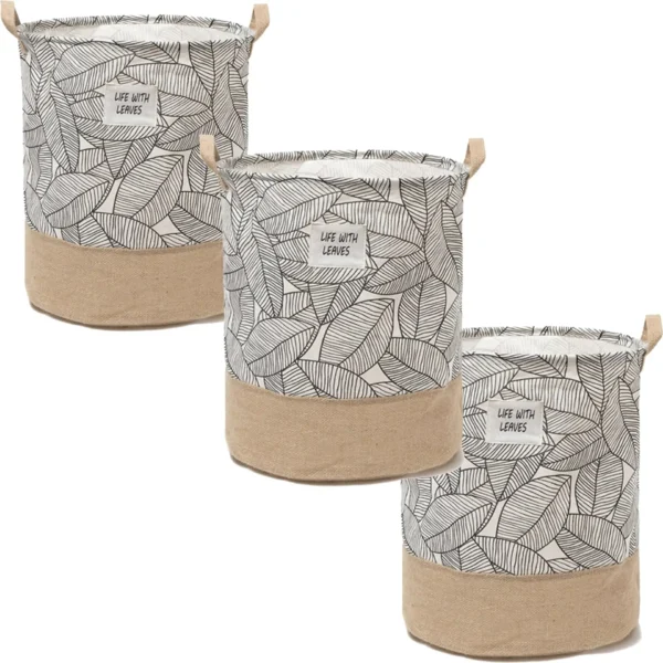 foldable leaves laundry basket organizer for dirty clothes for home storage~5658
